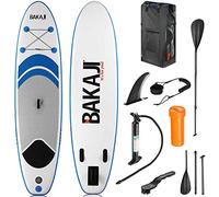 Bakaji Tabla de Surf Hinchable, tamaño 320 x 81 cm, Tabla de Paddle Board con Remo de Aluminio, Aleta Grande extraíble, inflador, Funda Correa Tobillo y Accesorios Deportivos acuáticos mar Playa