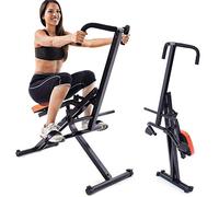 BAKAJI Total Body Entrenamiento Fitness Cardio Gimnasio Abdominal Pecho Hombros Piernas con Asiento Acolchado Ajustable Estructura de Acero Inoxidable Plegable (Naranja)