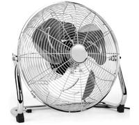 Bakaji Ventilador de suelo de metal, potencia de 100 W, con aspas de 50 cm de aluminio, inclinables y motor de 3 velocidades