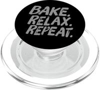 Bake Relax Repeat Hi I'm The Baker It's Me Funny Baker Cita PopSockets PopGrip para MagSafe