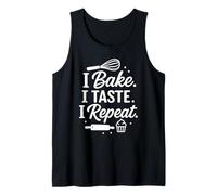 Bake Taste Repeat First Mothering Sunday Cute Baking Mom Camiseta sin Mangas