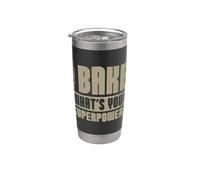 Bake What Your Superpower Bakery Love Bakery Baker Vaso térmico de acero inoxidable de doble pared