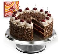 BakeBuddy Plato giratorio profesional para tartas, 30 cm, de aluminio, con base antideslizante, placa giratoria de alta calidad para decorar tartas, accesorios de repostería, idea de regalo