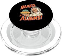 Baked by Aliens - Funny Retro Sci-Fi Vintage UFO Humor PopSockets PopGrip para MagSafe