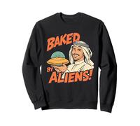Baked by Aliens - Funny Retro Sci-Fi Vintage UFO Humor Sudadera