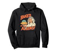 Baked by Aliens - Funny Retro Sci-Fi Vintage UFO Humor Sudadera con Capucha