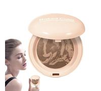 Baked Foundation Palette, Contour Powder Kit, Oil Control Makeup Set, Skin Tone Corrector Brightening Nose Shadow Built in Mirror Dry Sensitive College Student Wedding Use Beauty Cosmetic Finish Glow