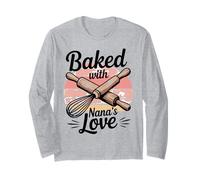 Baked with Nana's Love - Batidor de Rodillo con diseño Manga Larga