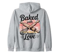 Baked with Nana's Love - Batidor de Rodillo con diseño Sudadera con Capucha