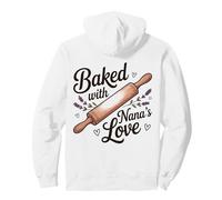 Baked with Nana's Love - Diseño de Rodillo Sudadera con Capucha