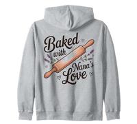 Baked with Nana's Love - Diseño de Rodillo Sudadera con Capucha