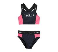 BAKER BY TED BAKER Niñas Conjunto de 2 Piezas de Bikini Negro con Bloques de Color Negro 12 Años