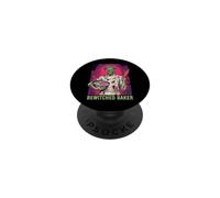 Baker Embrujado Pastelería Chef Pan Galletas Hornear Espeluznante Miedo PopSockets PopGrip Adhesivo