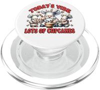 Baker Gnomes with Funny Sayings Todays Vibe Lots of Cupcakes PopSockets PopGrip para MagSafe