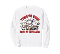 Baker Gnomes with Funny Sayings Todays Vibe Lots of Cupcakes Sudadera