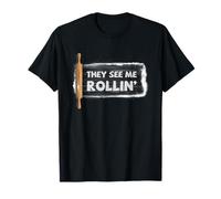 Baker Rolling Pin Pun Divertido gráfico de Cita para Hornear Camiseta