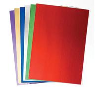 Baker Ross AC374 Cartulina A4 Metalizada en 6 Colores (Paquete de 2) Para manualidades invernales de adultos y niños