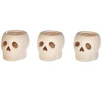 Baker Ross AG9942 - Portavelas de cerámica (3 Unidades), diseño de Calavera