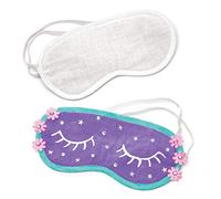 Baker Ross Antifaces de tela Fabric Eye Masks (Paquete de 3) Mascaras de dormir para decorar con niños