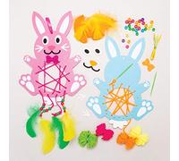 Baker Ross Atrapasueños con Conejito de Pascua - Paquete de 4, Manualidades para Niños (AT398)