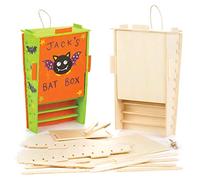 Baker Ross AV440 Kits de Casas de Madera para Murciélagos, Decoraciones y Manualidades Infantiles (Pack de 2)