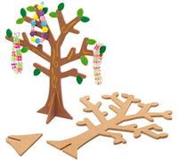 Baker Ross AW357 Árboles de Madera Para Joyas (Pack de 2) Actividad de manualidades infantiles para decorar, personalizar y usar para colgar joyas