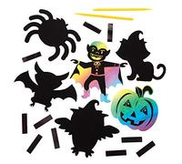 Baker Ross AW872 Paquete de 10 Unidades, Arte de arañazos, Manualidades con imanes para niños, Actividades de Halloween para niños, Surtido