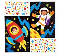 Baker Ross AW910 - Kit de Mosaico con Sistema Solar, para niños (4 Unidades), Papel