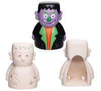 Baker Ross AX238 Portavelas De Cerámica De Halloween - Paquete De 3, para Decorar Y Exhibir, Decoraciones De Halloween, Proyecto Ideal De Manualidades para Niños