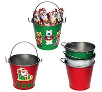 Baker Ross AX302 Mini Cubo De Estaño De Navidad - Paquete De 5, Decoraciones Navideñas Para Que Los Niños Hagan Y Exhiban, Proyecto Ideal De Manualidades Para Niños