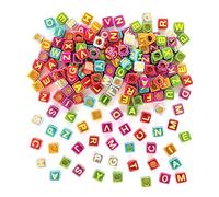 Baker Ross AX319 Cuentas De Cubo Metálico Con Alfabeto - Paquete De 450, Cuentas Para Niños, Manualidades Y Fabricación De Joyas