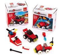 Baker Ross AX380 Kit Construcción De Bomberos - Paquete De 4, Juguetes De Construcción De Camiones De Bomberos Para Niños, Ideal Para Regalos Pequeños, Regalos De Fiesta Y Juguetes De Bolsillo