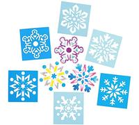 Baker Ross AX404 Plantillas Lavables De Copos De Nieve - Paquete De 8, Suministros De Pintura Para Proyectos De Arte Y Manualidades Para Niños