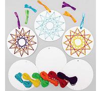 Baker Ross AX417 Kits De Tejido Estrella - Paquete De 8, Para Proyectos De Arte Y Manualidades Para Niños