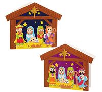 Baker Ross AX567 Kits Escenas De Navidad Para Niños - Paquete De 6, Manualidades Y Decoraciones Navideñas Para Niños