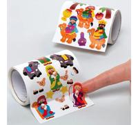 Baker Ross AX576 Rollo De Pegatinas De Natividad - Paquete De 600, Pegatinas Para Niños, Ideales Para Proyectos De Manualidades, Para Hacer Tarjetas Y Álbumes De Recortes
