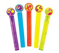 Baker Ross AX606 Pompas De Jabón Tocables Dinosaurio - Paquete De 10, Varitas De Burbujas para Bolsos De Fiesta para Niños, Divertidos Juguetes Al Aire Libre Y Juguetes De Bolsillo