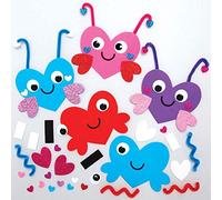 Baker Ross AX671 Kit Imanes Amor Insecto - Paquete de 8, mezcla y combina manualidades, crea tus propios imanes de nevera, kits de arte para la creatividad de los niños