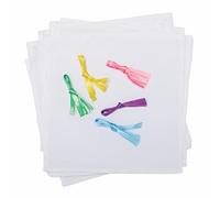 Baker Ross AX677 Cuadrados de Tela para Colgar - Paquete de 1, para que los niños pinten, decoren y exhiban para proyectos de arte y manualidades en el aula y exhibiciones de pared