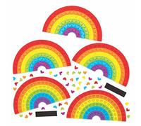 Baker Ross AX813 Imanes con Forma de corazón - Paquete de 5, kits de manualidades de mosaico, ideales para actividades de manualidades o para fiestas