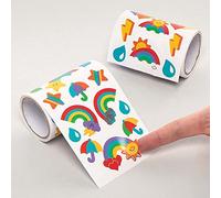 Baker Ross AX941 Pegatinas de Arcoíris Para Niños - Paquete de 600, pegatinas de manualidades para niños,