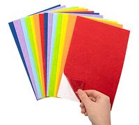 Baker Ross AX952 Hojas de Fieltro Autoadhesivas Arcoíris - Paquete de 20, suministros de arte de colores para actividades de manualidades para niños