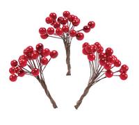 Baker Ross Bayas Rojas Artificiales: Suministros creativos de Arte y Manualidades navideños para proyectos y decoración para niños (Paquete de 100)