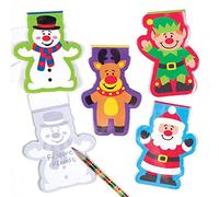 Baker Ross Blocs de notas de amigos festivos (paquete de 8) - Artes y manualidades navideñas, Azul