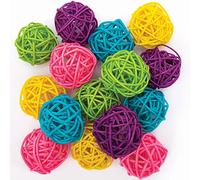 Baker Ross Bolas de Ratán en Colores Arcoiris - Paquete de 15, Arte y Manualidades Naturales para Niños (FC344)