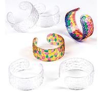Baker Ross Brazaletes de Mosaico de Cristal (paquete de 6) perfectos para que los niños decoren y usen, ideales para hacer manualidades en el hogar, la escuela, grupos de manualidades y más, varios