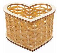 Baker Ross Canasta de Madera Corazon - Paquete de 2, Manualidades de San Valentín para Niños (FC439)