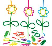 Baker Ross Decoraciones de Cuentas Florales - Paquete de 5, Manualidades para Niños (AT379)