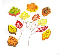 Baker Ross Estampadores en forma de hoja de espuma para proyectos de arte para niños, para decorar tarjetas, collage y álbumes de recortes (paquete de 10)