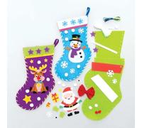 Baker Ross FC122 Kits de Arte con Pompones de Muñeco de Nieve - Paquete de 5, Actividades Creativas para Niños, Proyecto Ideal de Manualidades Navideñas